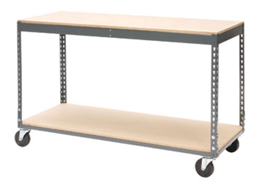 boltless shelving,boltless shelving with casters, boltless shelving with wheels, boltless moving shelving, mobile rivet system, mobile rivet rack