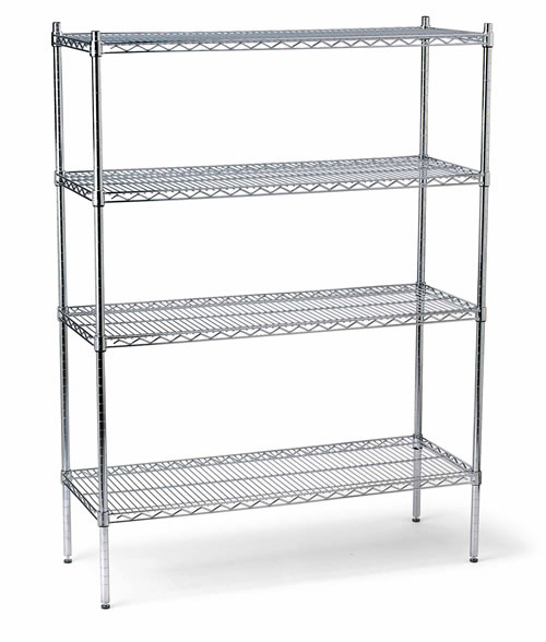 chrome plated wire shelving