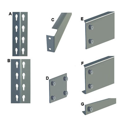 rivet shelving component