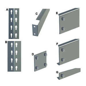 boltless rivet shelving accessory