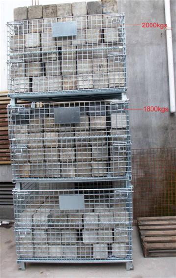 stacking wire container testing